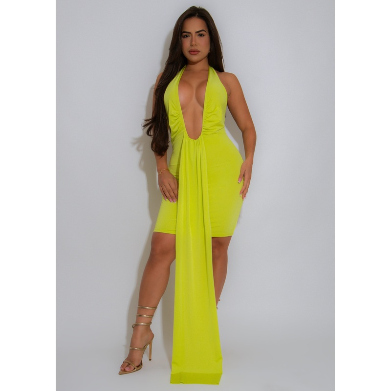Dancefloor Diva Mini Dress Green
