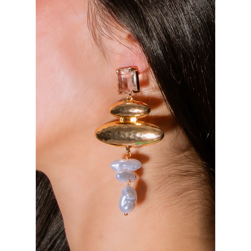 Dune Drop Earrings Gold