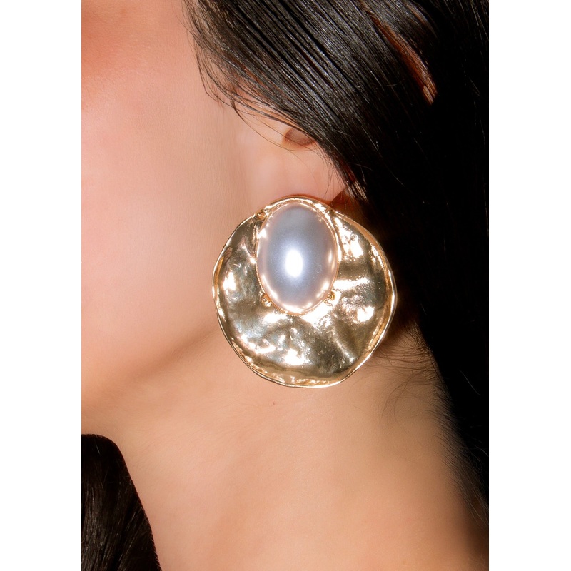 Lunar Crest Earrings Gold