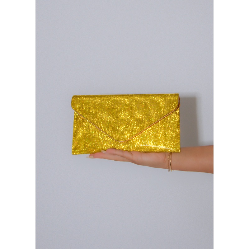 Midnight Gleam Clutch Yellow