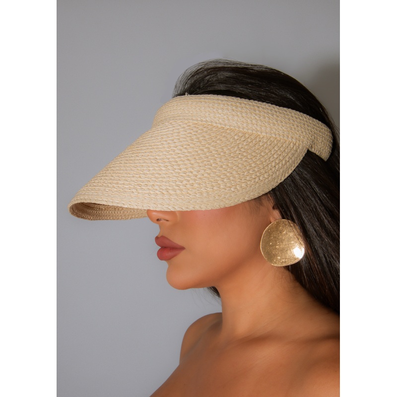 Riviera Refined Visor Hat Nude