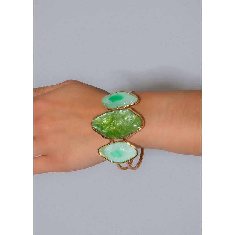 Gilded Mirage Bracelet Green