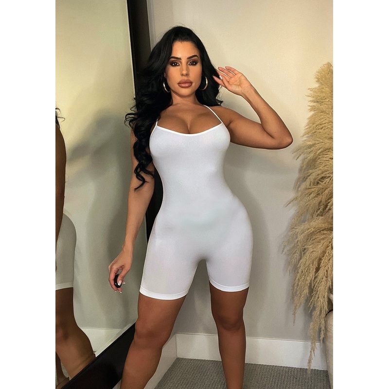 Just Like That Romper White