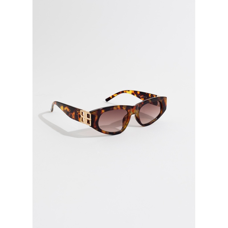 Keep Watching Oval Sunglasses Brown