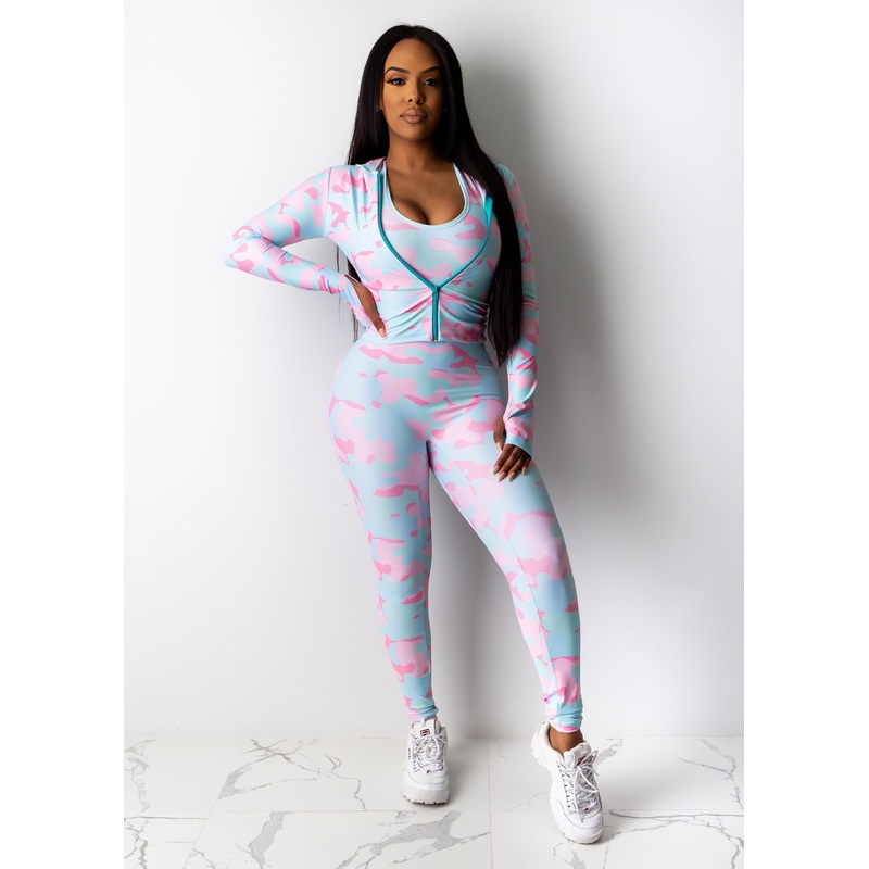 Mind On A Mission Camo Jacket Pink