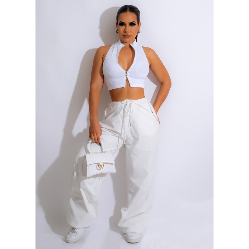 Private Parachute Pants White