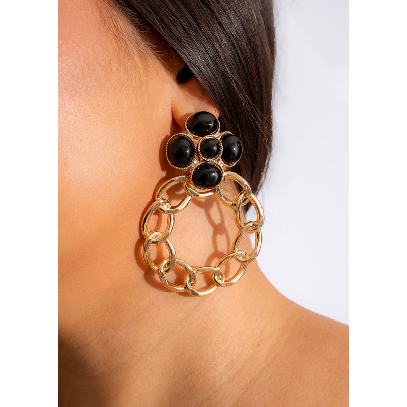 Stay With Me Earring Black