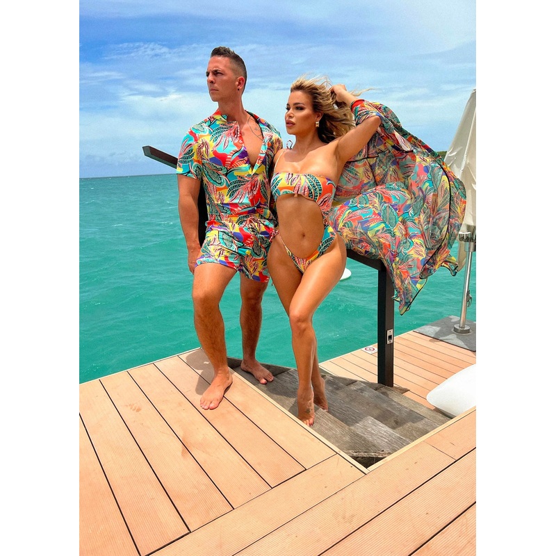 Tropical Getaway Short Orange