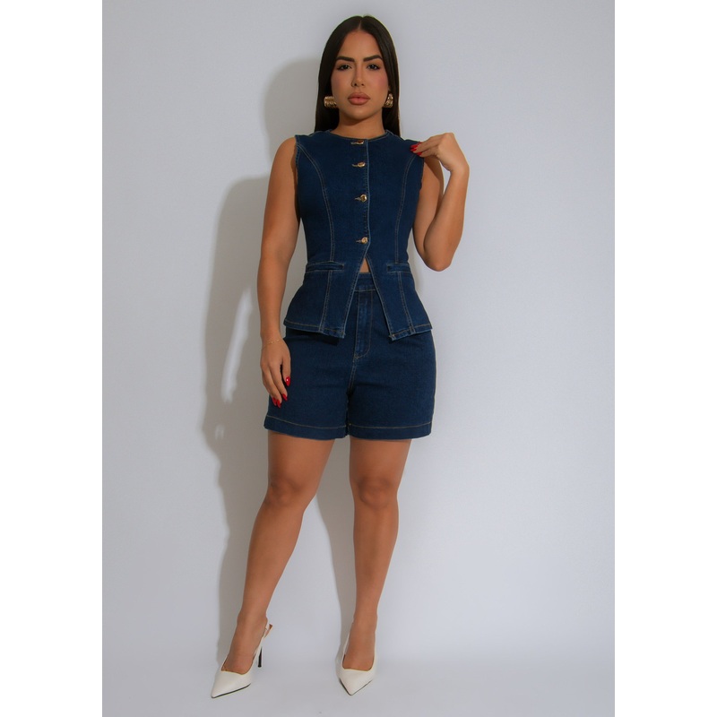 Urban Icon Short Set Dark Denim