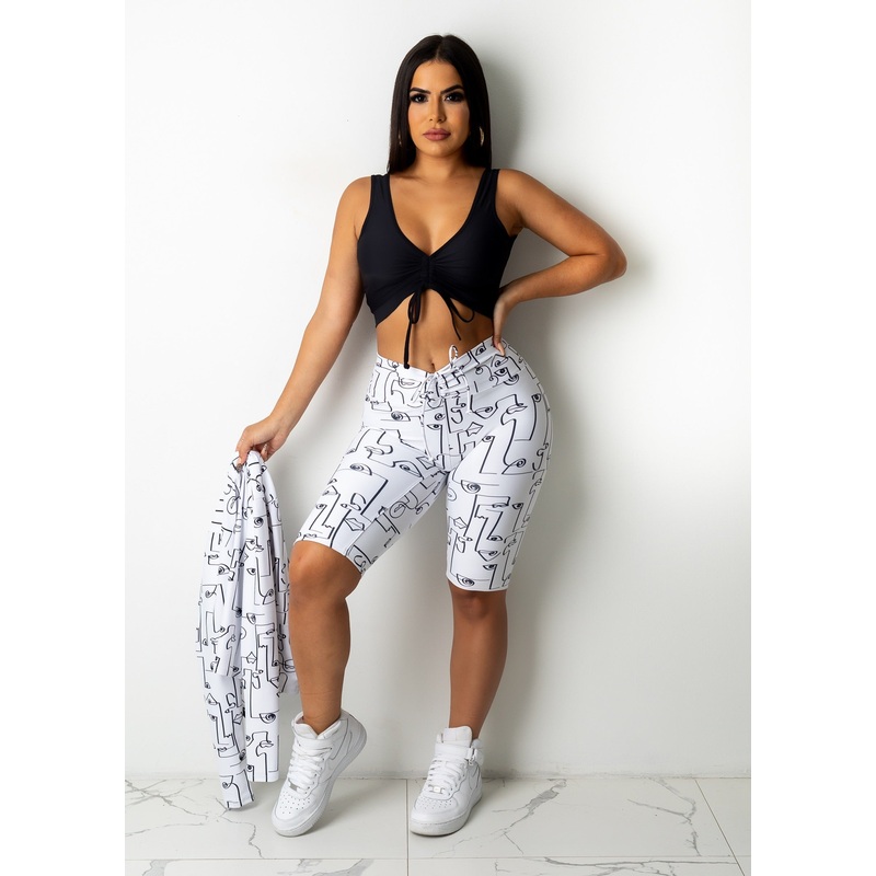 Work Of Art Crop Top Black
