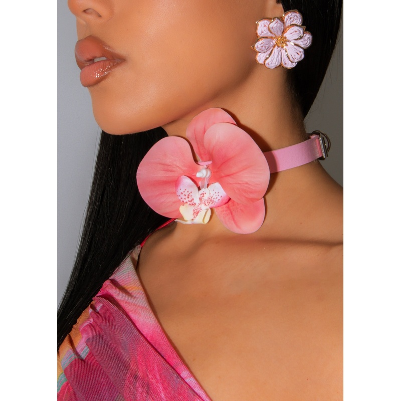 Orchid Whimsy Choker Pink