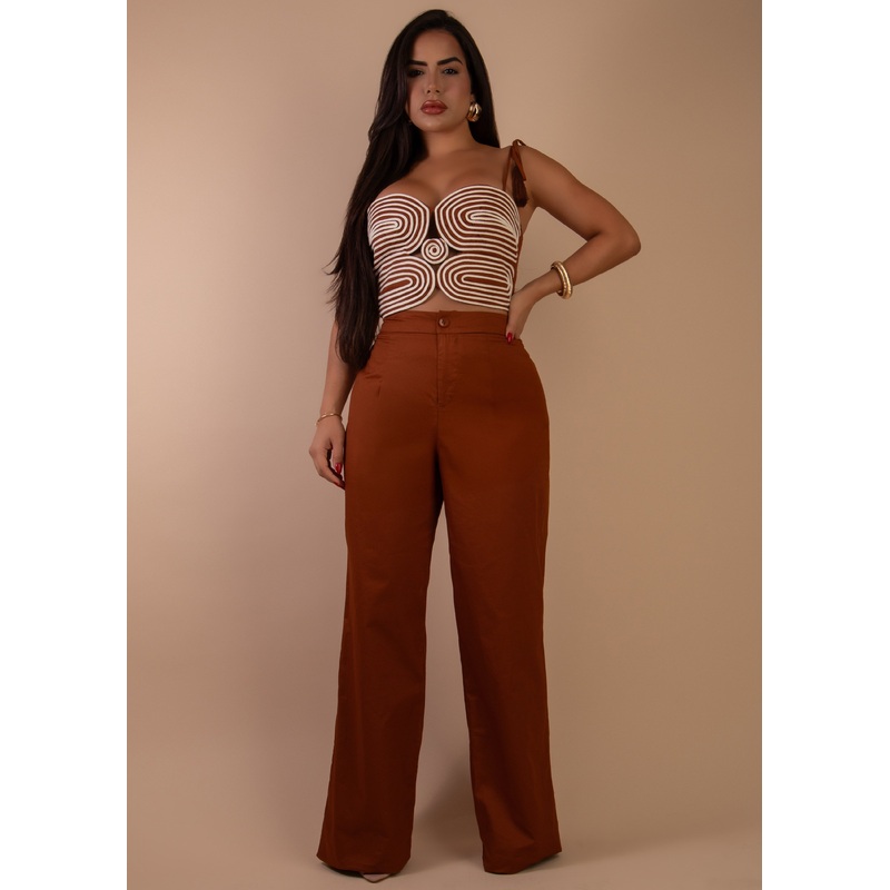 Sahara Rhythm Pant Set Brown