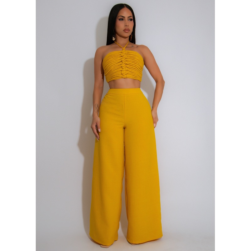 Solar Rhythm Pant Set Yellow