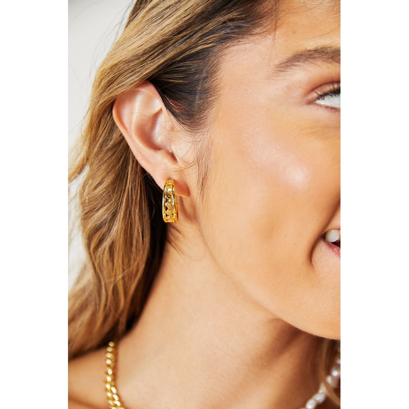 Adored Stainless Steel 18K Gold-Plated Earrings