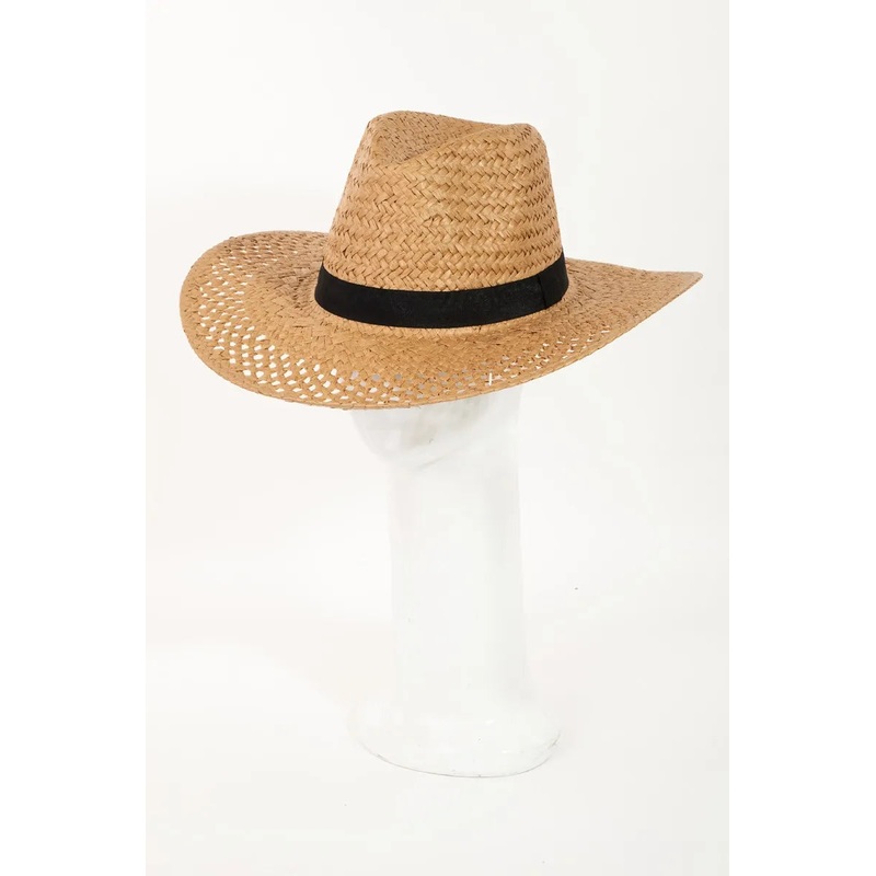 Basket Weave Straw Sun Hat