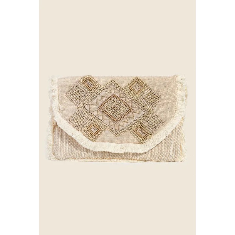 Boho Beaded Pattern Envelope Bag