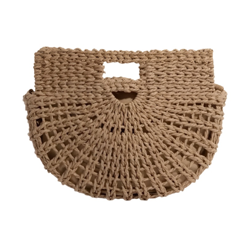 Sunny Daze Braided Semi Circle Handbag