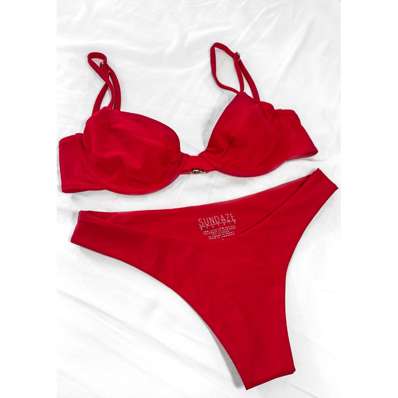 Lahaina Bikini Bottoms X Red