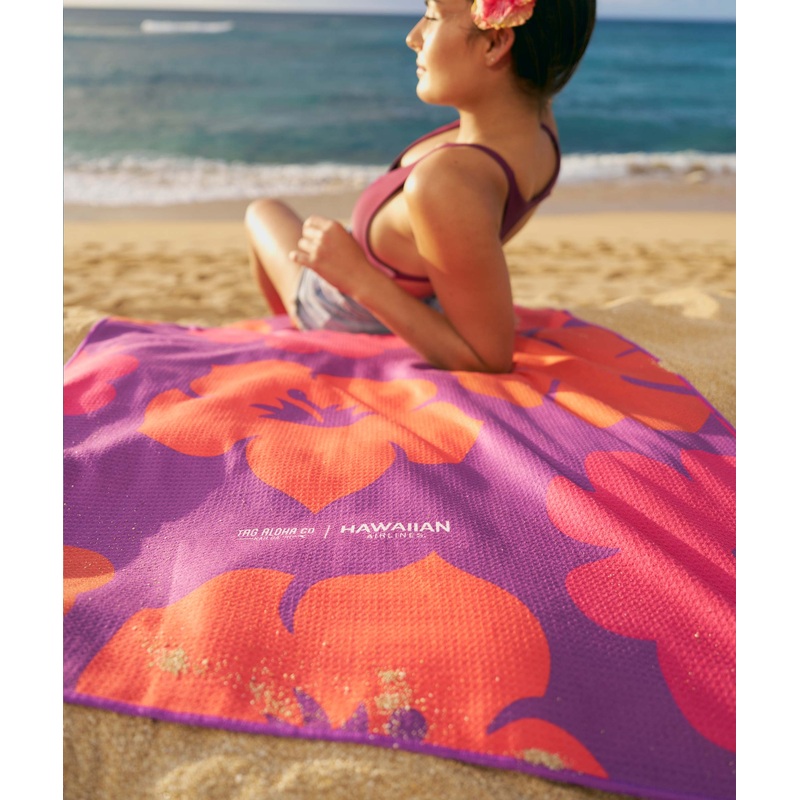 Beach Towel - Aloalo with Hawaiian Airlines