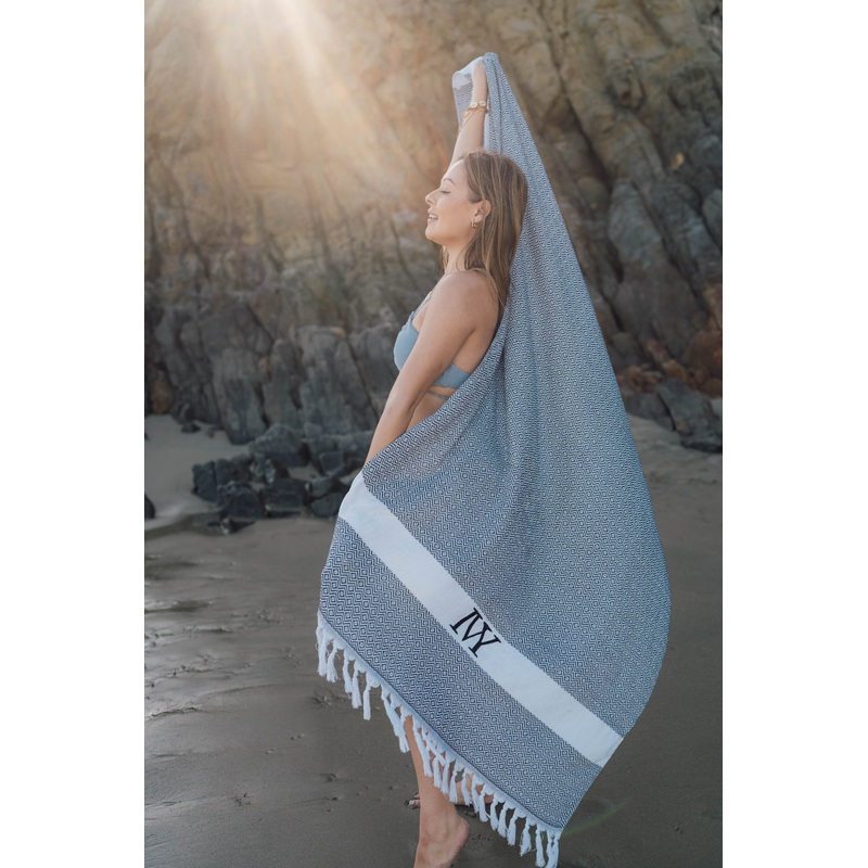 Diamond Woven Tassel Beach Towel