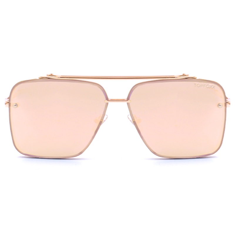 Bella - Rose Gold Oversized Squared Aviators