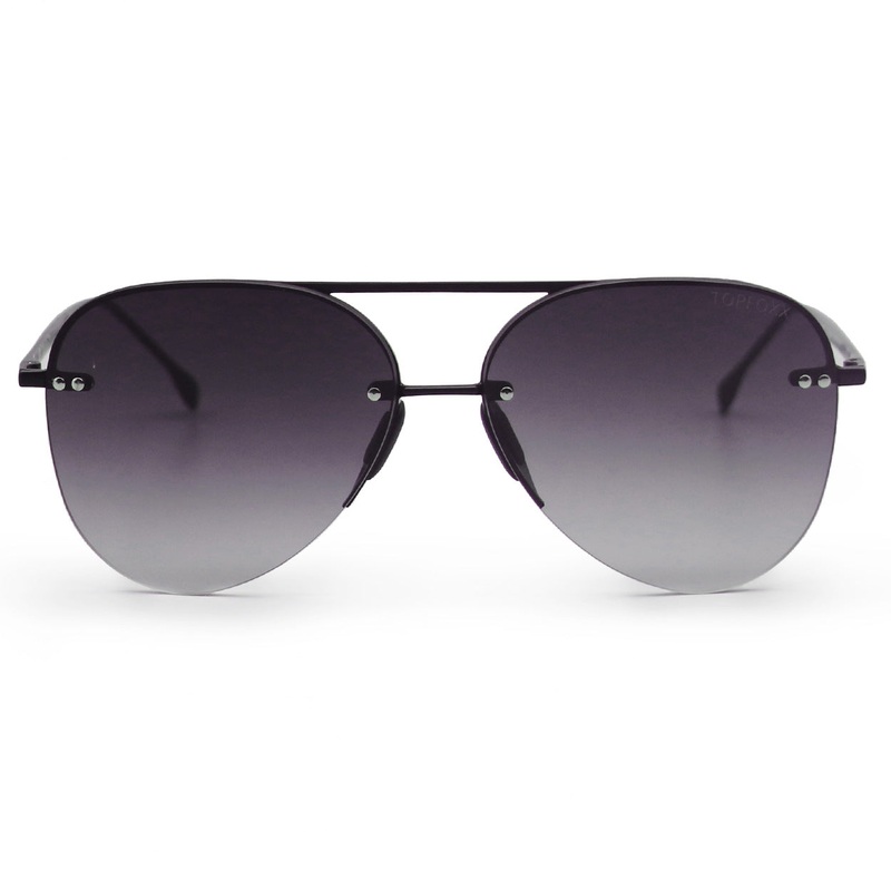 Smaller Megan 2 Faded Black - Tangle Free Aviator Sunglasses