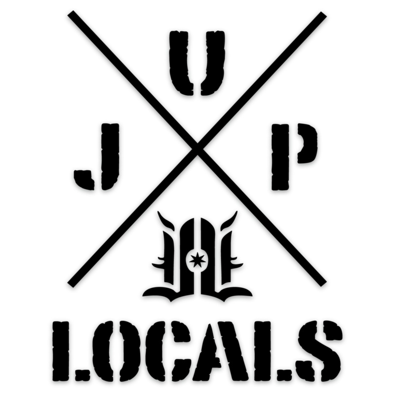 LOCALS JUP STICKER (BLACK) DYE CUT 5"