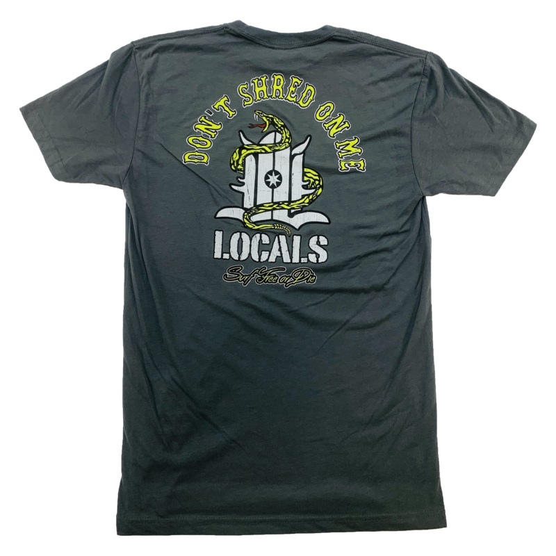 LOCALS MENS DON'T SHRED SUEDED CREW HEATHER CHARCOAL