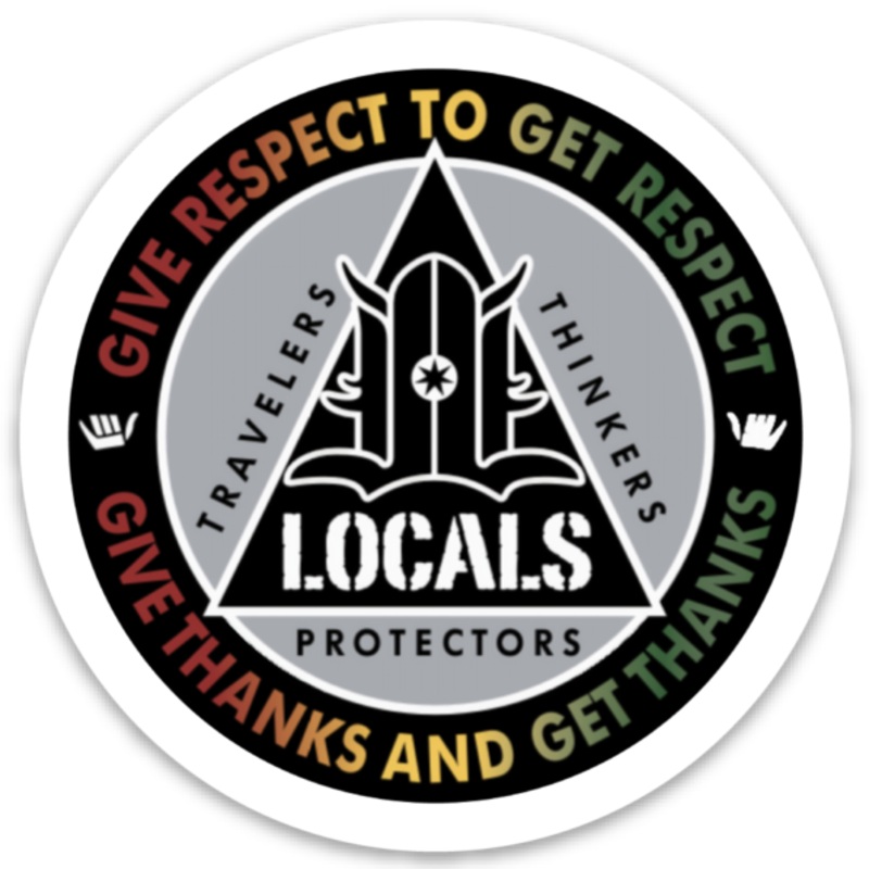 LOCALS RESPECT RASTA STICKER 3"