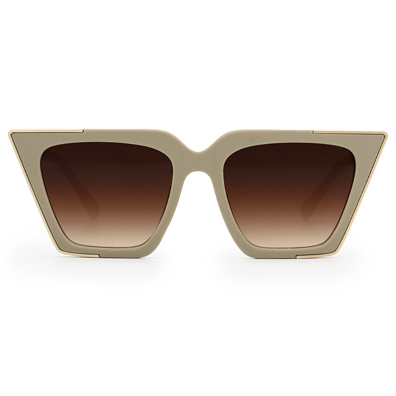 The CEO - Nude Frame Brown Lens Cateye Sunglasses