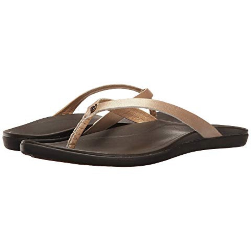 WOMENS OLUKAI HO'OPIO LEATHER BUBBLY/DK JAVA