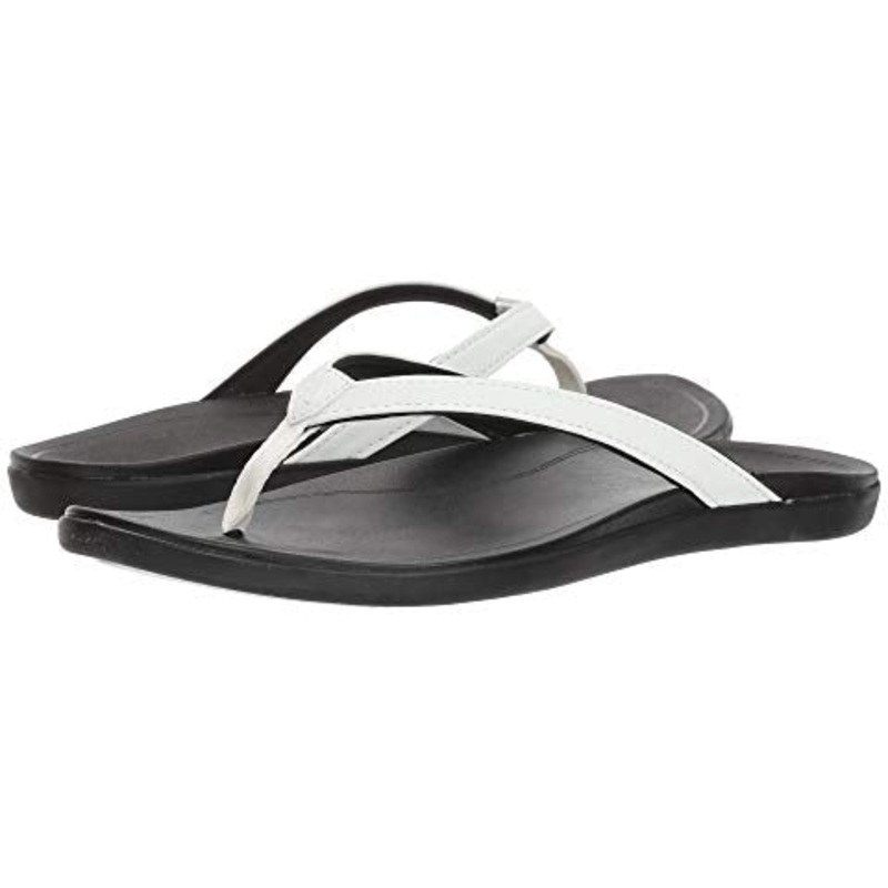 WOMENS OLUKAI HO'OPIO WHITE/ONYX