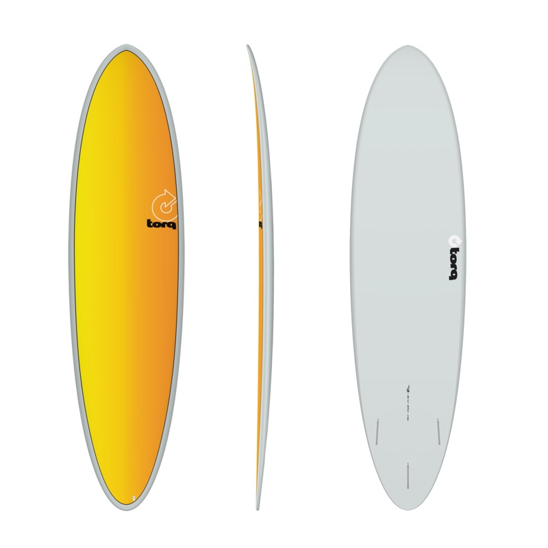 7'2 TORQ FUN 21 1/4 x 2 3/4 47.2L (GREY FADE YELLOW/ORANGE) FUTURES