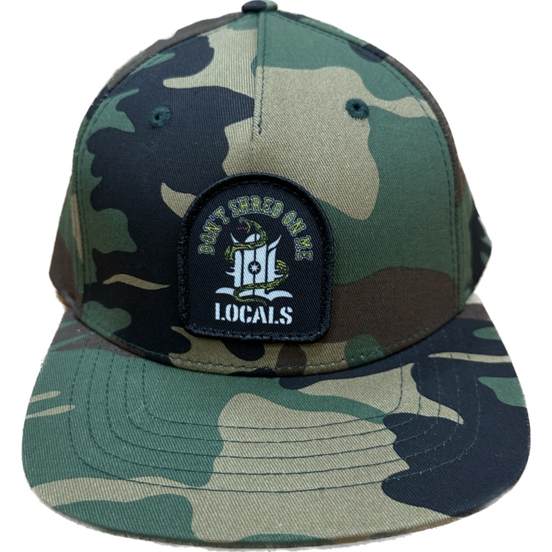 LOCALS DON'T SHRED ON ME YOUTH PINCH FRONT 5 PANEL CAMO