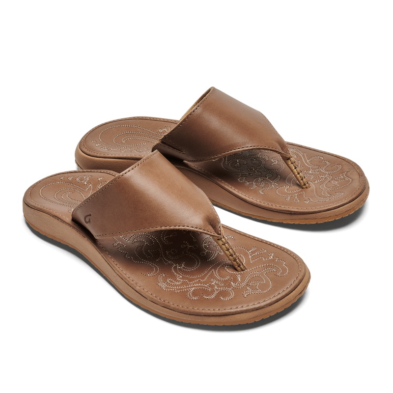 WOMENS OLUKAI PANIOLO LIPI TAN/TAN
