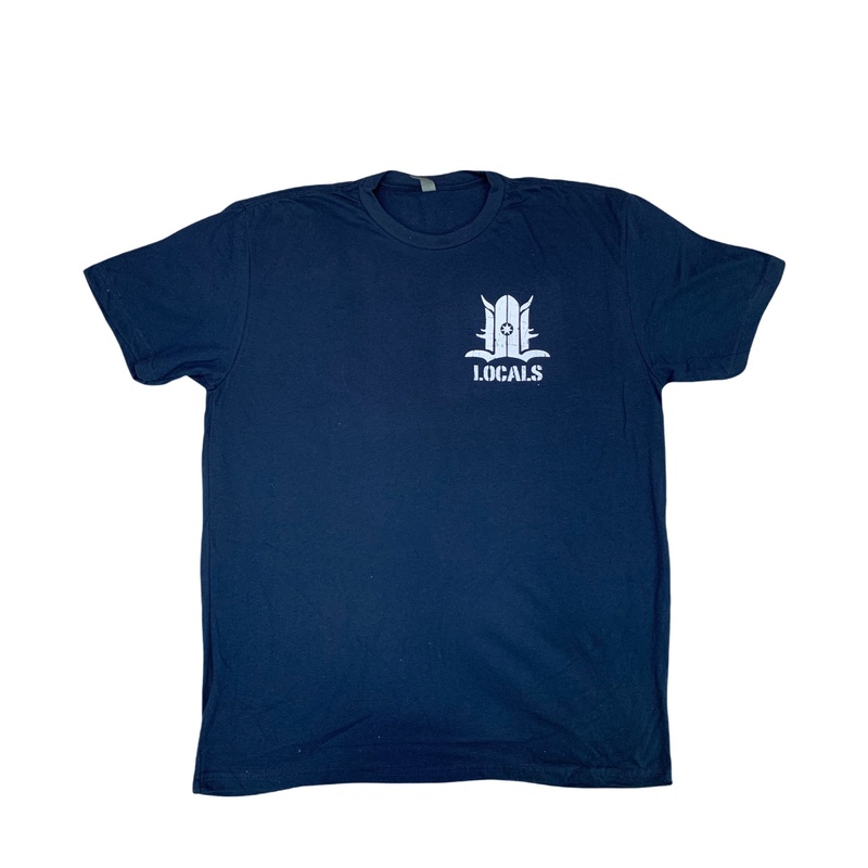 LOCALS BIG ICON DISTRESSED SUEDED CREW NAVY