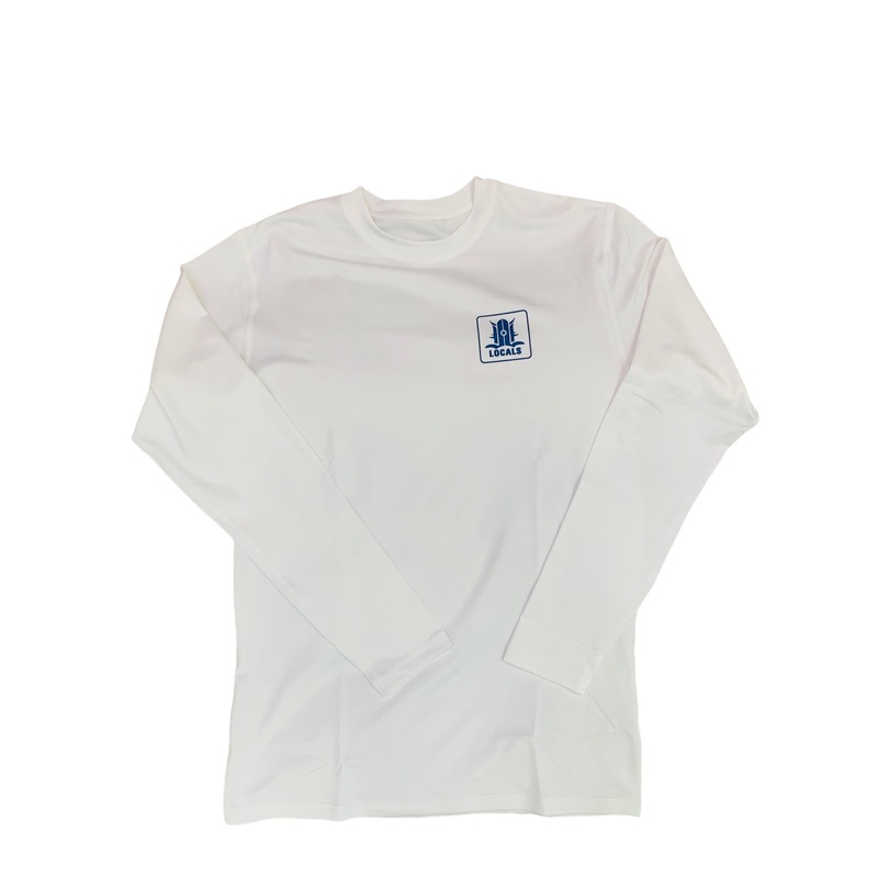 LOCALS BOYS HYBRID MESHFIT L/S SUN SHIRT UPF 50 WHITE