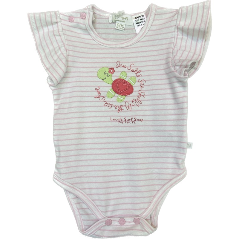 SEASHELL TURTLE BABY GIRL ROMPER
