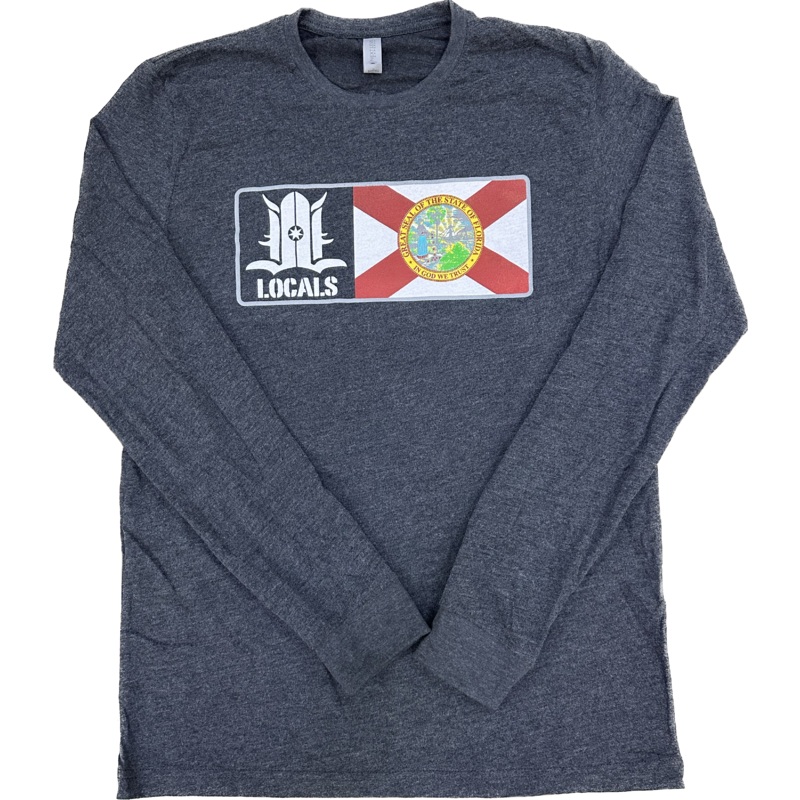 FLORIDA LOCALS L/S SUEDED CREW HEATHER