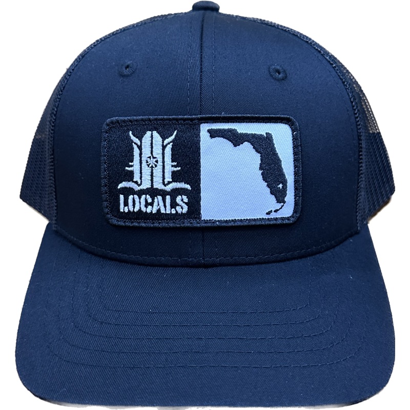 LOCALS FLORIDA BOARDERS YOUTH CURVED BRIM TRUCKER BLACK/BLACK