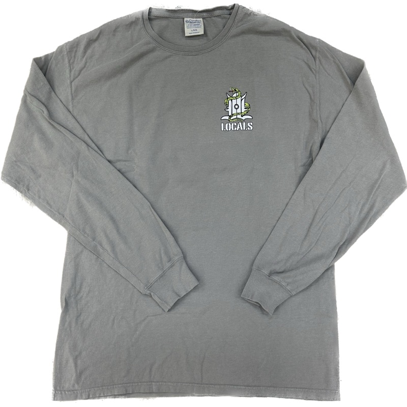 LOCALS MENS DON'T SHRED L/S COMFORT COLORS TEE CONCRETE