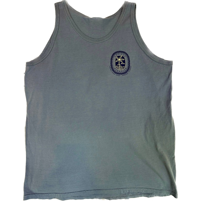 LOCALS MENS PARADISE PALM INSPIRED DYE TANK TOP SALTWATER