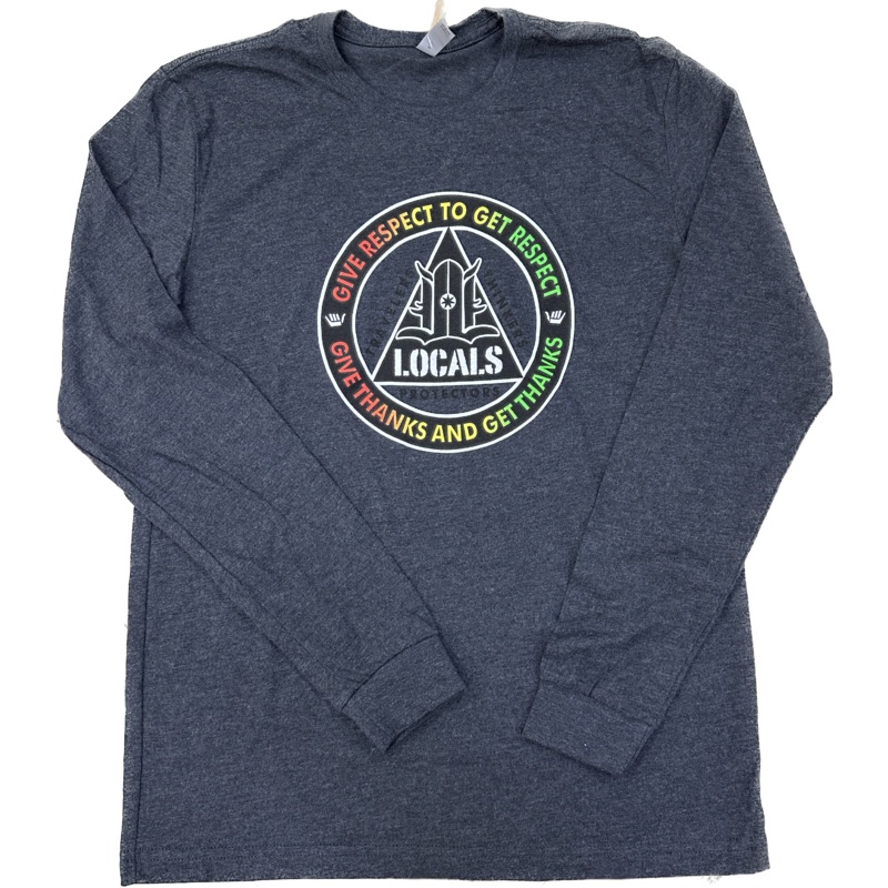 LOCALS RESPECT L/S SUEDED CREW CHARCOAL