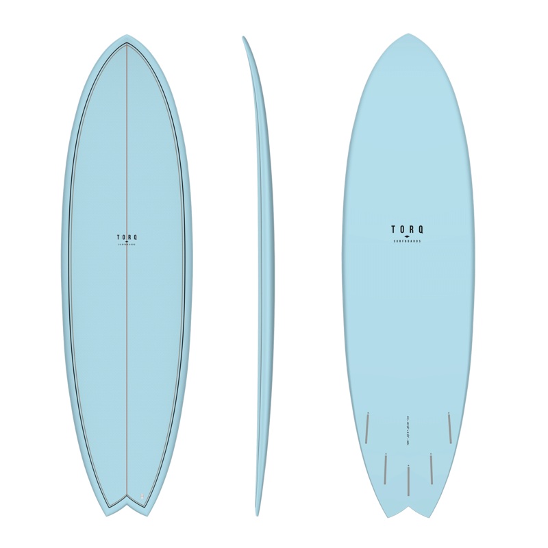 5'11 TORQ FISH CLASSIC COLOR BLUE PATTERN 20 3/8 x 2 1/2 33.2L FUTURES