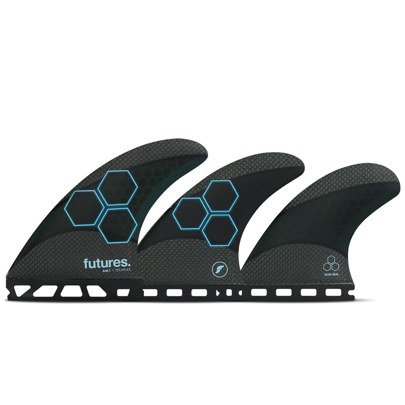 AM1 TECHFLEX MEDIUM 5-FIN BLACK/BLUE