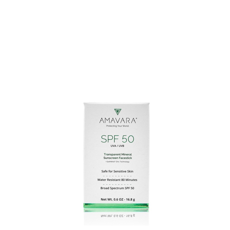 AMAVARA SPF 50 TRANSPARENT FACESTICK WITH EARTHWELL ZINC TECHNOLOGY