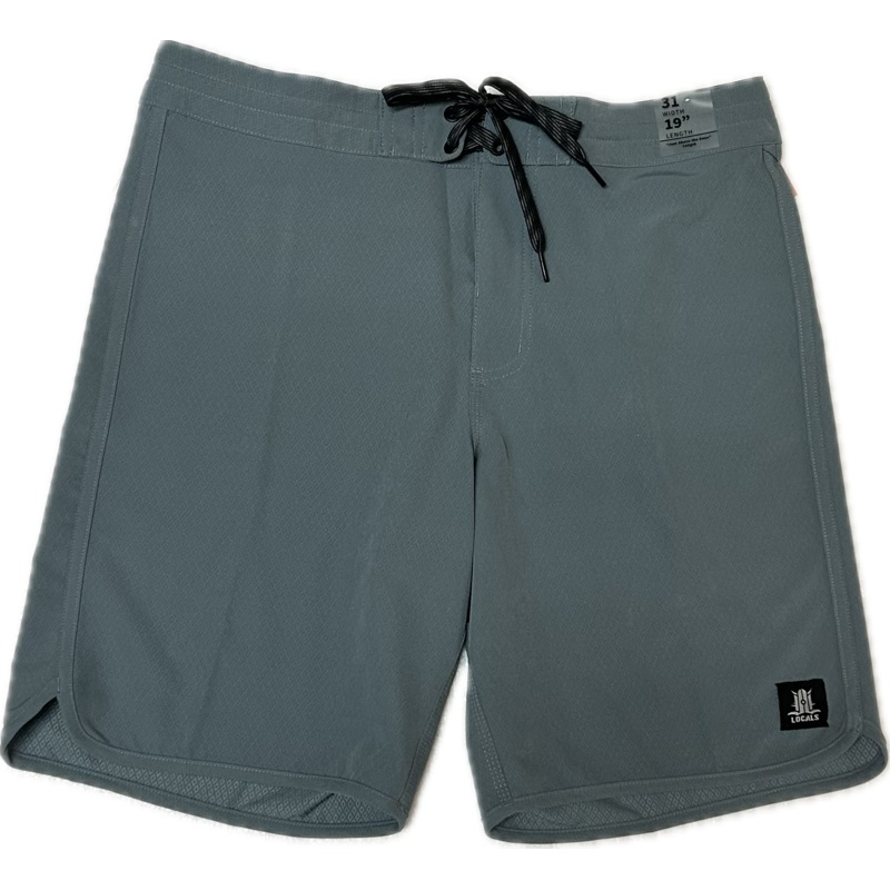 LOCALS DODGE BOARDSHORTS REAR ZIPPERED POCKET LEAD