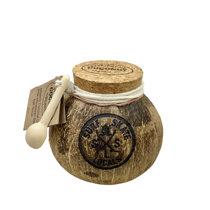 LOCALS ORGANIC COCONUT OIL AND PINK HIMALAYN SEA SALT SCRUB