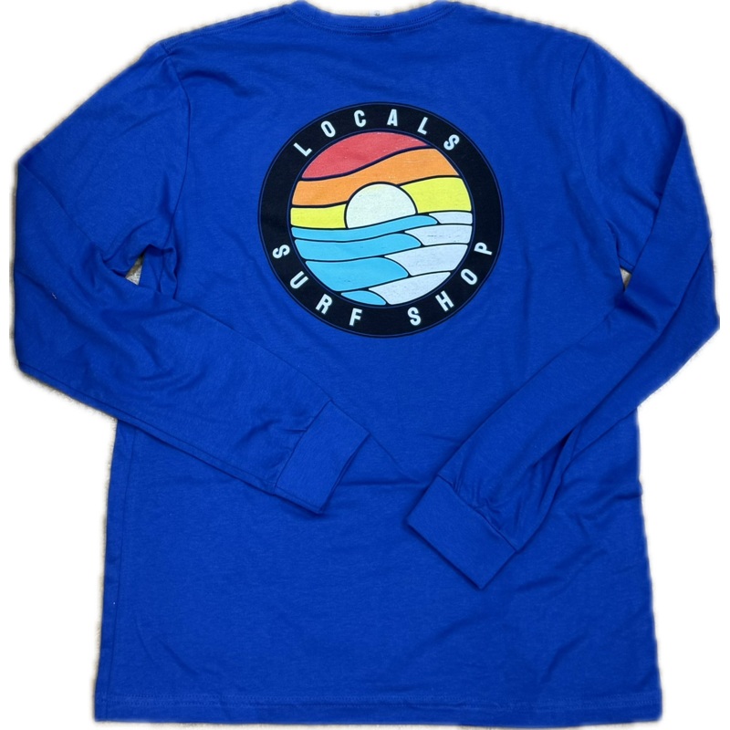 LOCALS SUNRISE CIRCLE L/S SUEDED CREW ROYAL