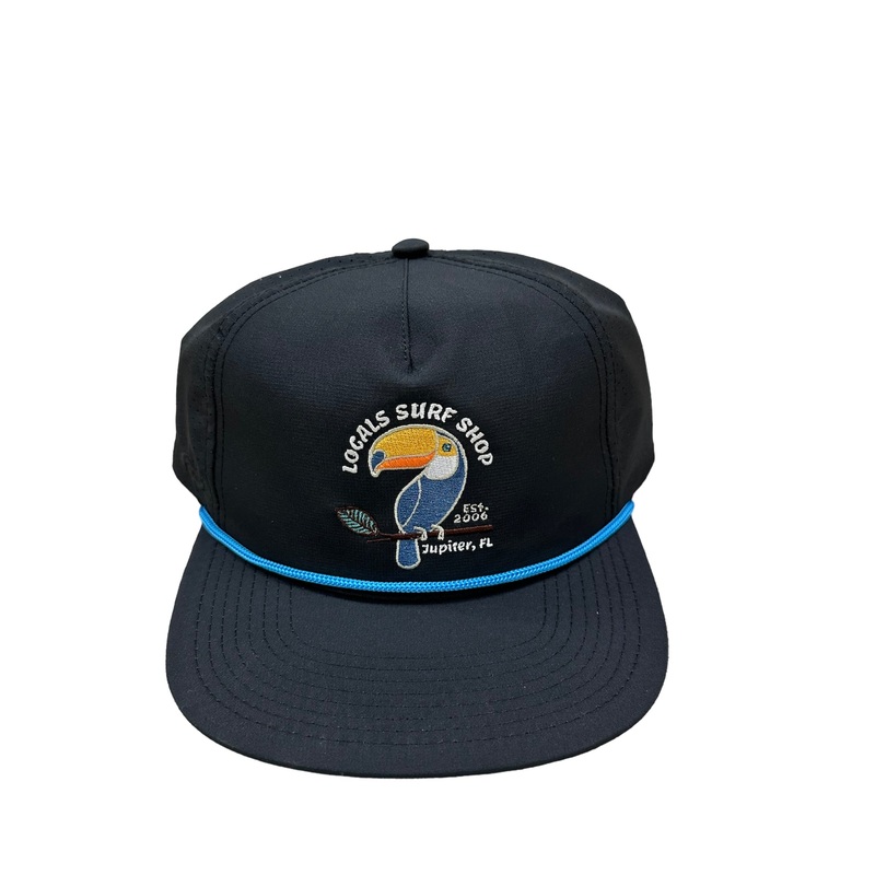 LOCALS TUCAN LOVE UNSTRUCTURED PINCH FRONT 5 PANEL W/CORD TECH PERF BACK SPF50